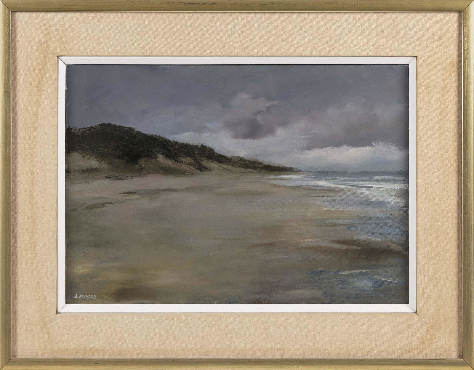 ANNE PACKARD (Massachusetts/New Jersey, b. 1933), Truro dunes., Oil on canvas, 14” x 20” (1 of 2)