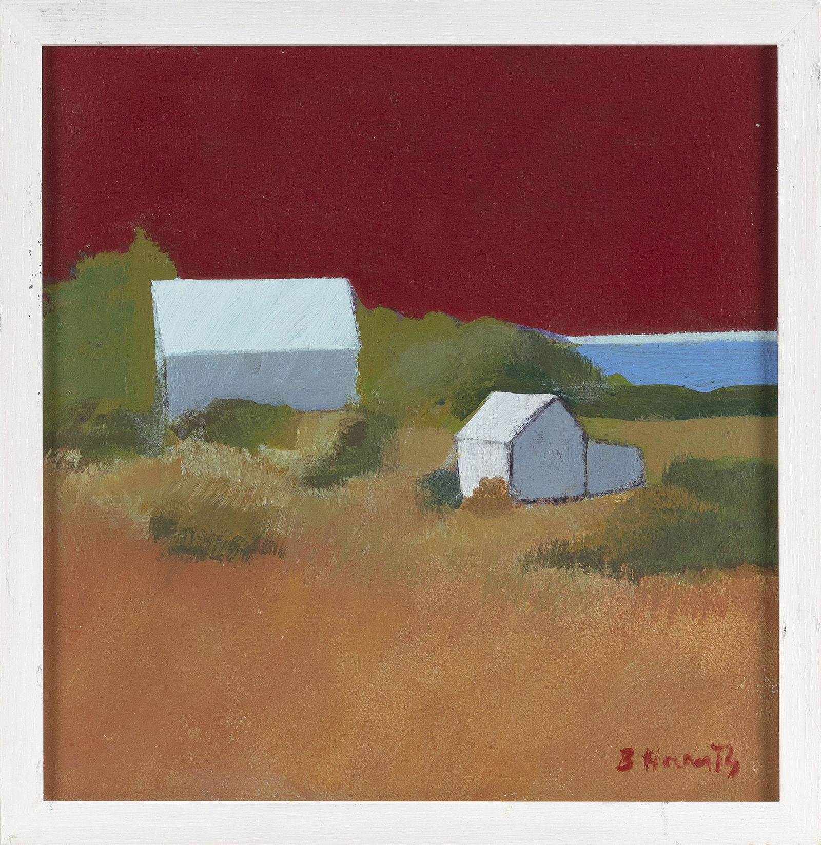 BRENDA HOROWITZ (Massachusetts, b. 1932), “Beach Point”., Acrylic on canvas, 12” x (1 of 2)