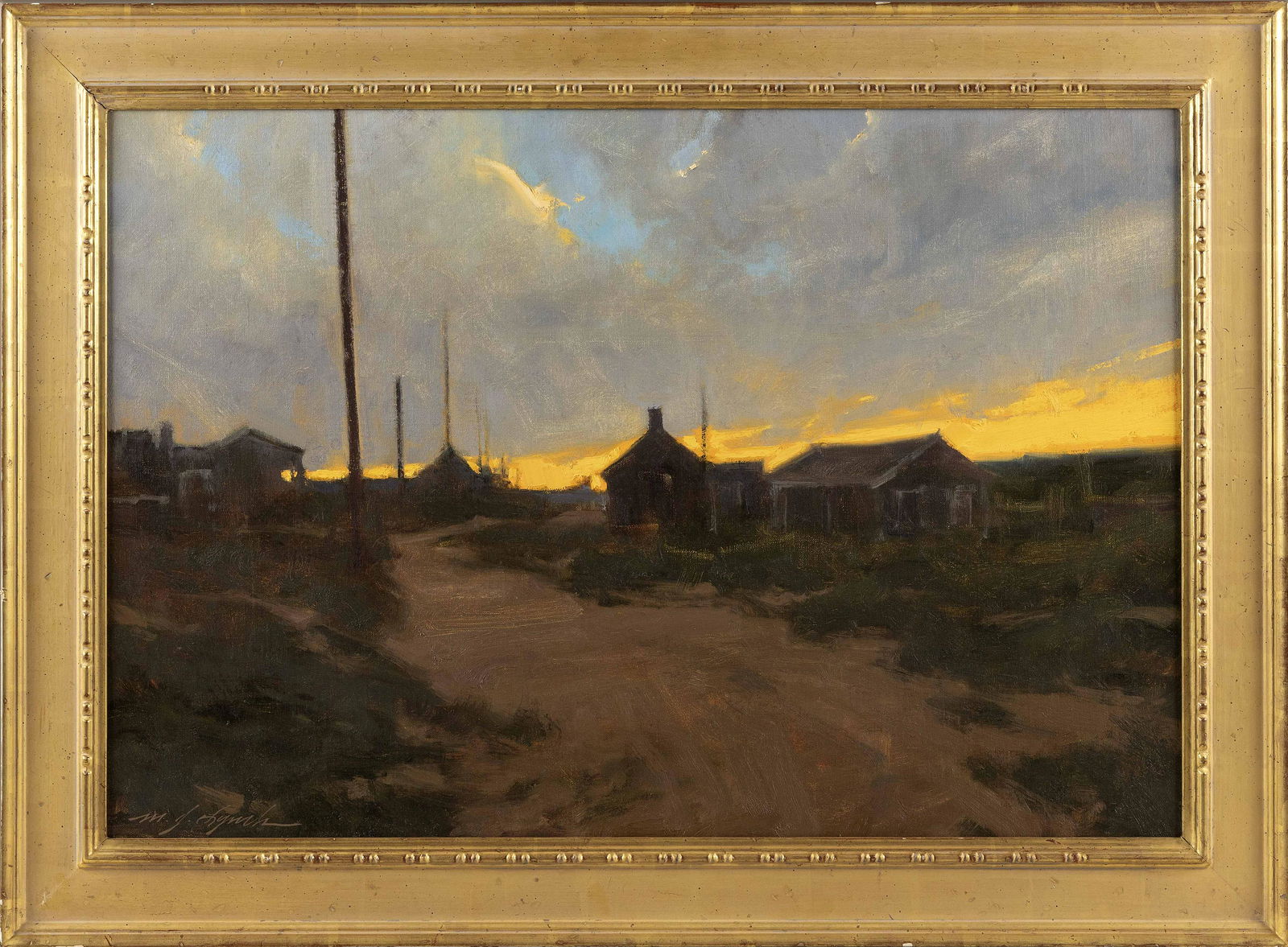 MICHAEL J. LYNCH (Colorado/Washington, D.C./United Kingdom, b. 1950), "Nantucket Sunset"., Oil on (1 of 2)