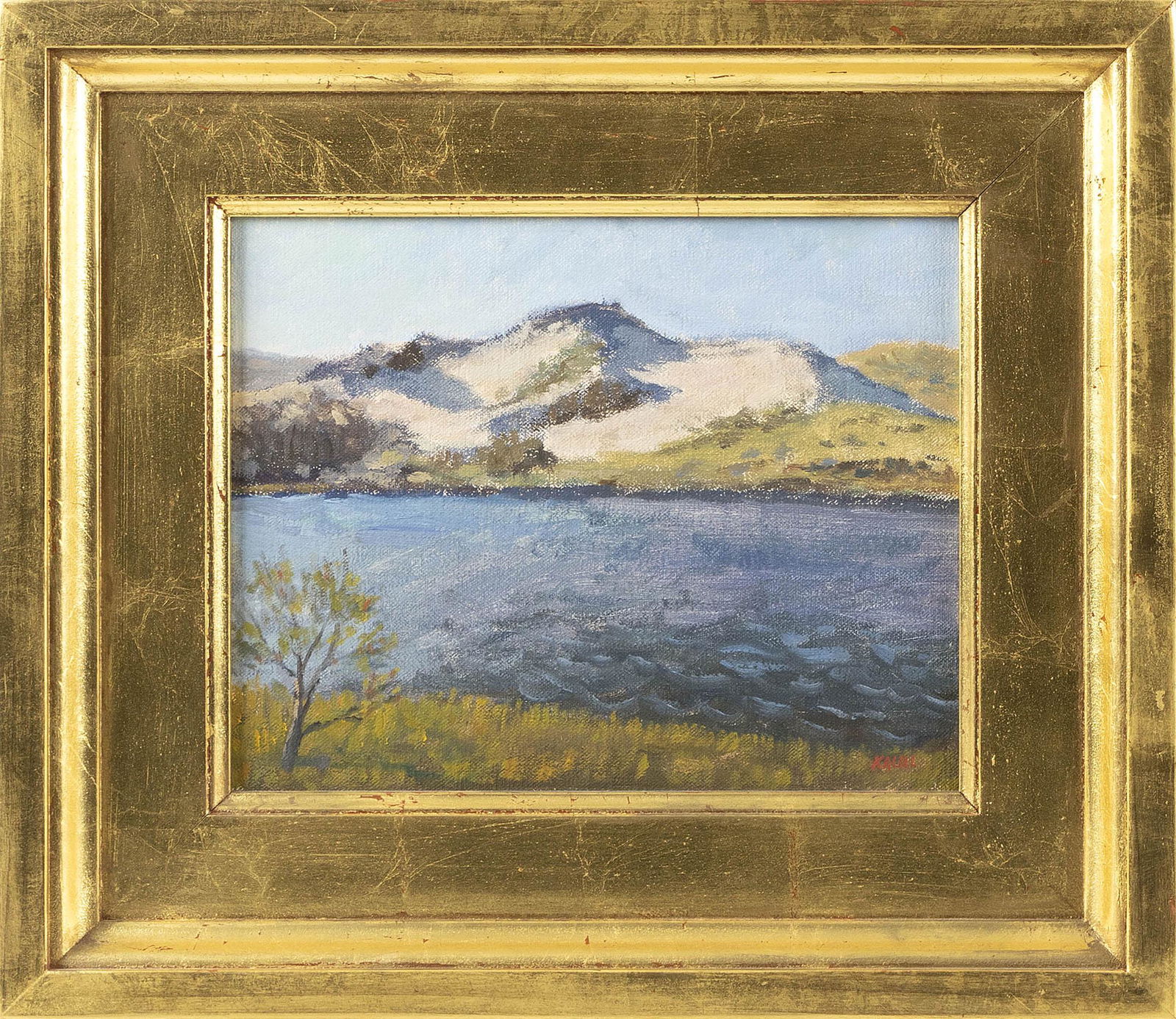 PETER KALILL (Massachusetts, b. 1973), “Dunes Over Pilgrim Lake”., Oil on linen, 8” (1 of 2)