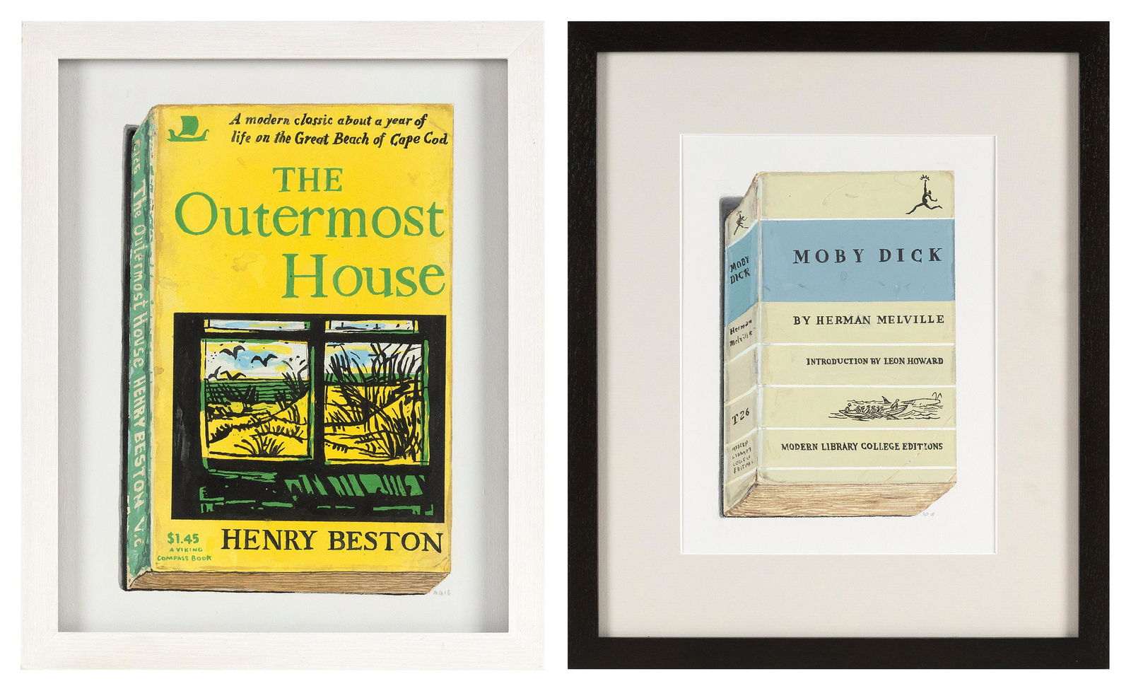 RICHARD BAKER (Massachusetts/New York, Contemporary), Two book covers:, Mixed medias on paper, (1 of 4)