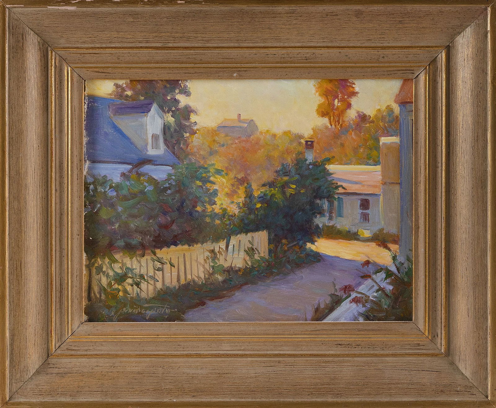 ERNEST G. PRINCIPATO (Massachusetts/Rhode Island, b. 1945), “West End Lane”., Oil on (1 of 2)