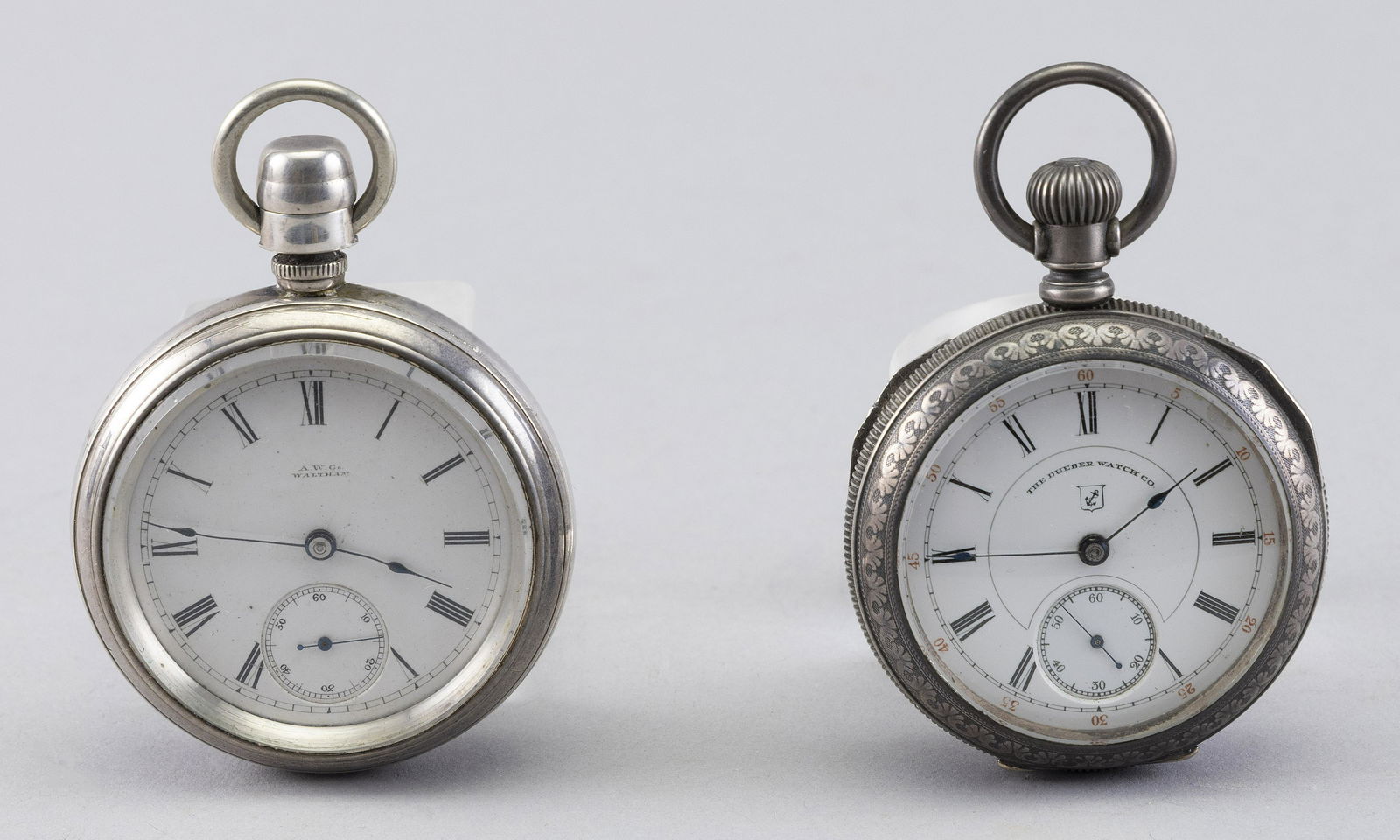TWO COIN SILVER CASED POCKET WATCHES Late 19th Century (1 of 2)