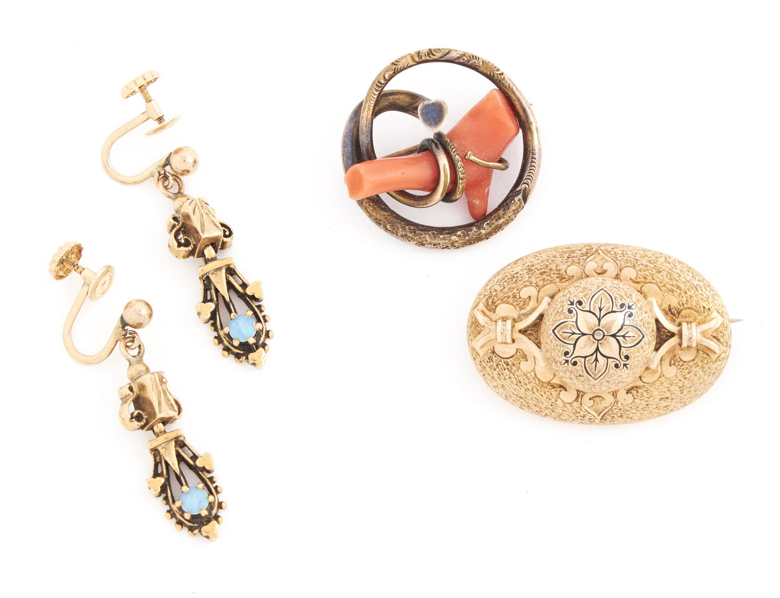 FOUR ASSORTED PIECES OF VICTORIAN JEWELRY Approx. 7.65 total dwt. (1 of 1)