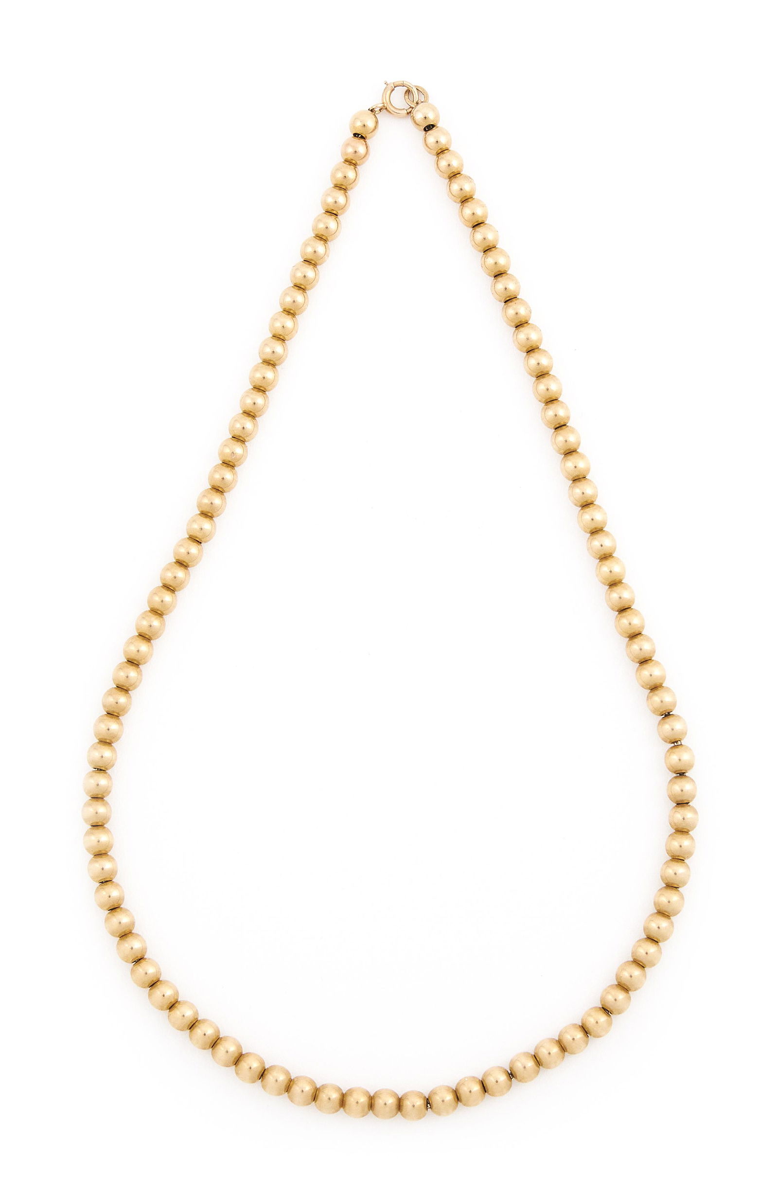 14KT YELLOW GOLD BEAD NECKLACE Approx. 9.64 total dwt. (1 of 1)