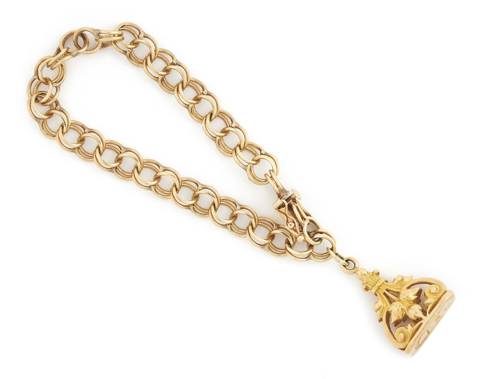 14KT YELLOW GOLD BRACELET AND WAX SEAL Approx. 17.51 total dwt. (1 of 1)