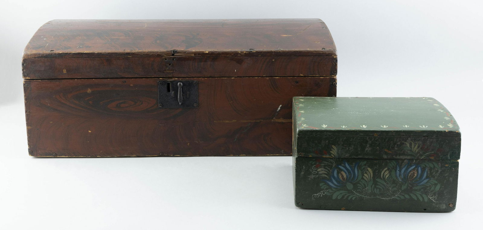 TWO DOME-TOP BOXES Early 19th Century (1 of 3)
