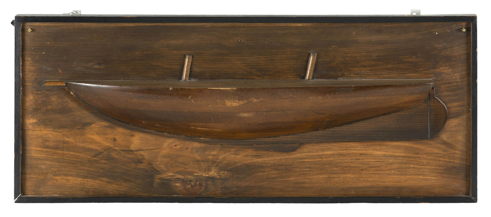 MOUNTED BUILDER’S HALF HULL MODEL OF A TWO-MASTED SCHOONER First Half of the 20th Century Pine (1 of 1)
