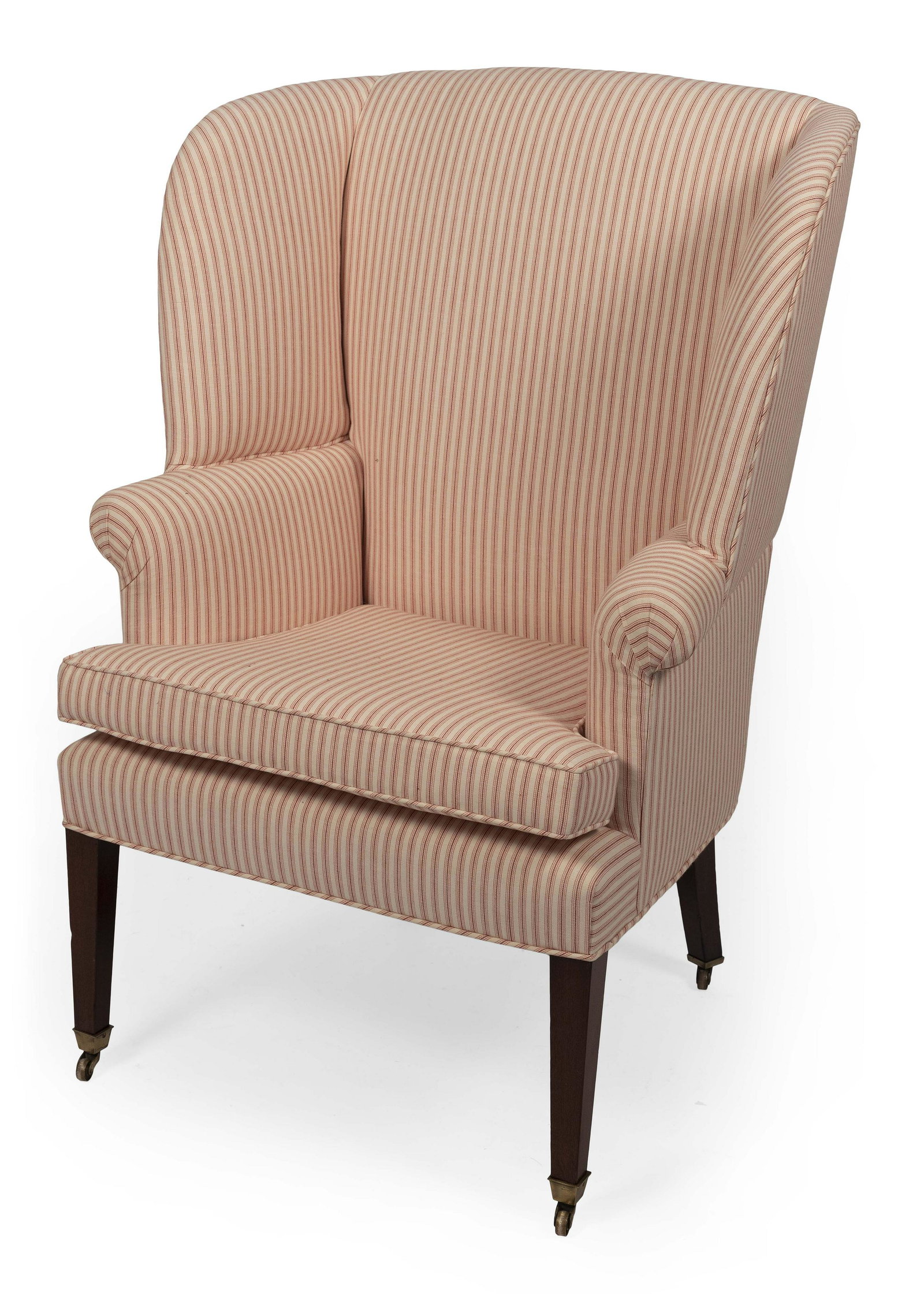 FEDERAL-STYLE WING CHAIR Early 20th Century Back height 44”. Seat height 20.25”. (1 of 1)
