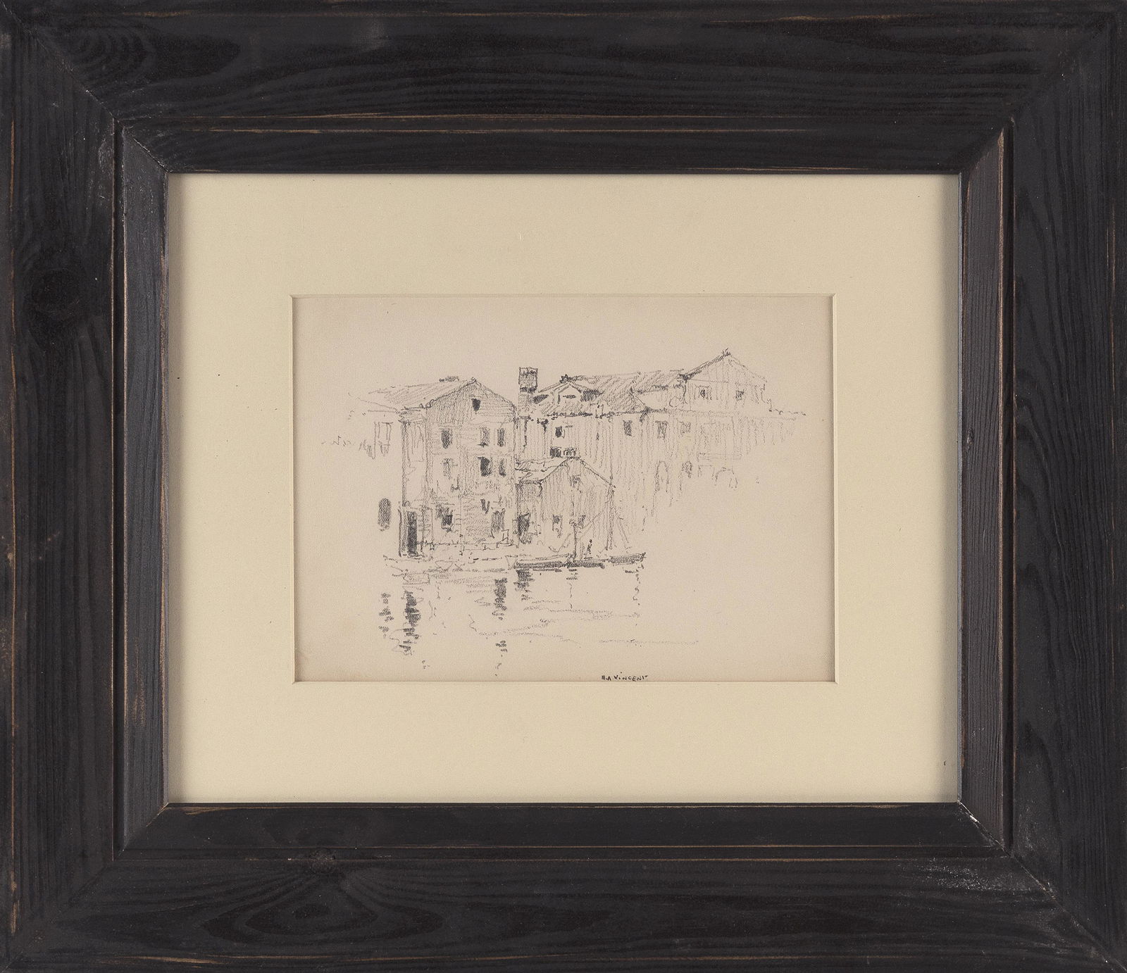 HARRY AIKEN VINCENT (Massachusetts/New York/Illinois, 1864-1931), “Gloucester Wharf”., (1 of 2)