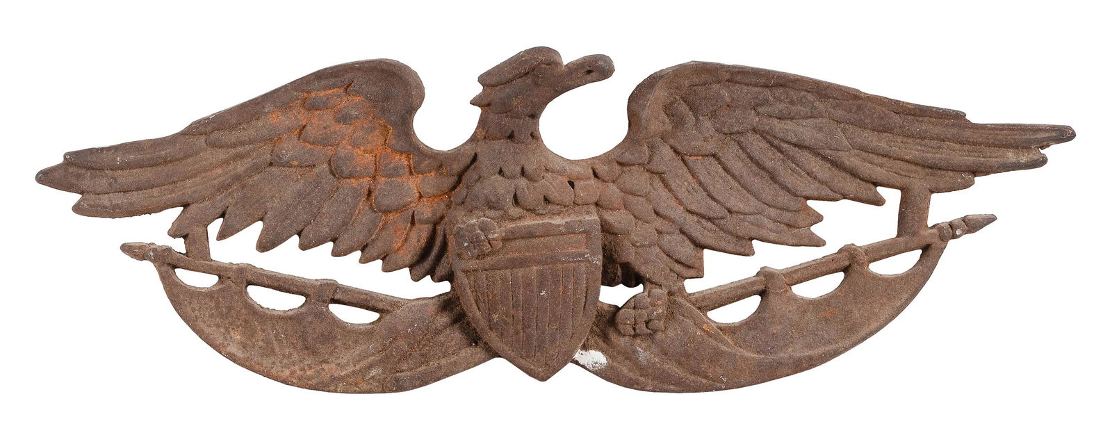 CAST IRON EAGLE Late 19th/Early 20th Century Wingspan approx. 24.25”. (1 of 1)