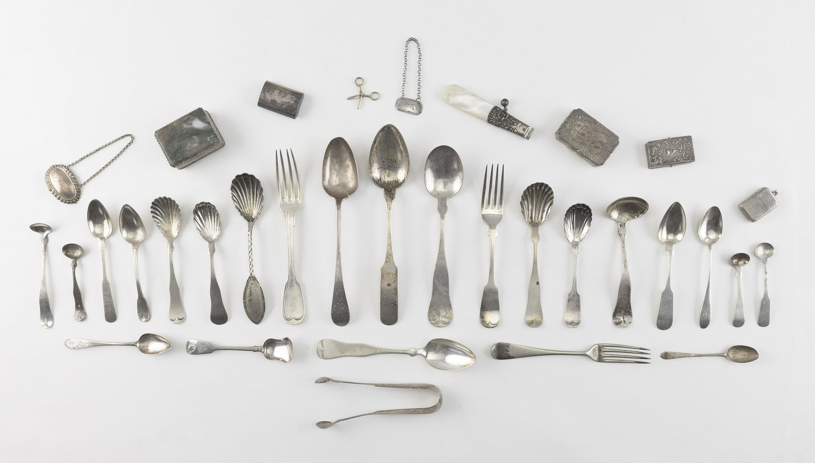 APPROX. SEVENTY PIECES OF AMERICAN, FRENCH AND OTHER ASSORTED SILVER (1 of 1)