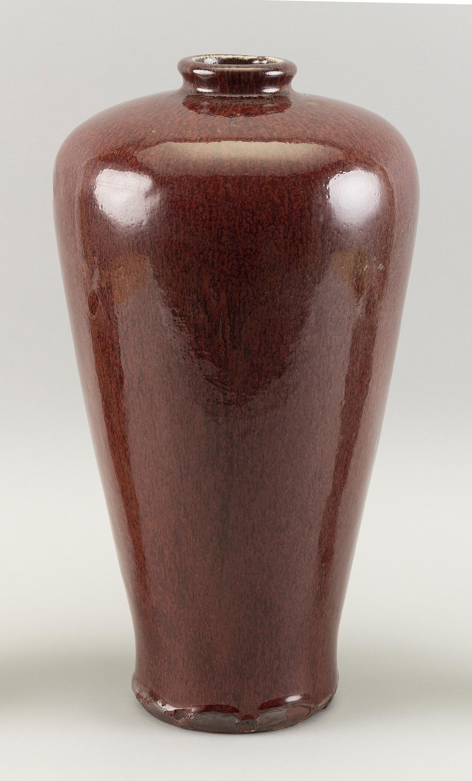 CHINESE PEACH-BLOOM PORCELAIN MEIPING VASE 20th Century Height 17". (1 of 3)