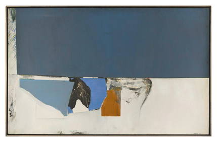 BUDD HOPKINS NEW YORK/WEST VIRGINIA Abstract composition., Oil on canvas, 32.5" x 52". Framed (1 of 3)