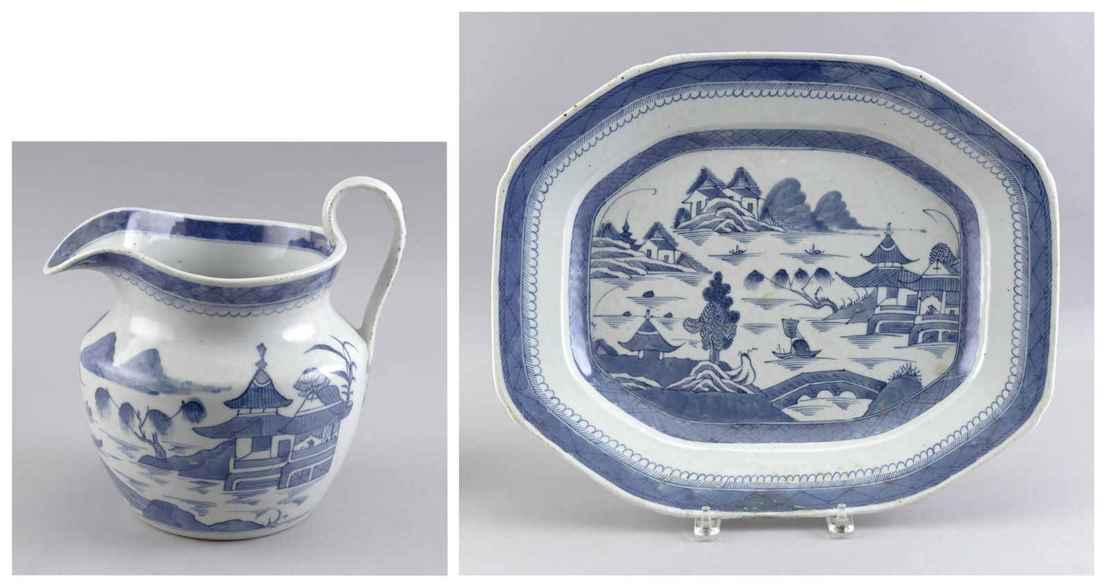 TWO PIECES OF CHINESE EXPORT PORCELAIN 19th Century (1 of 6)