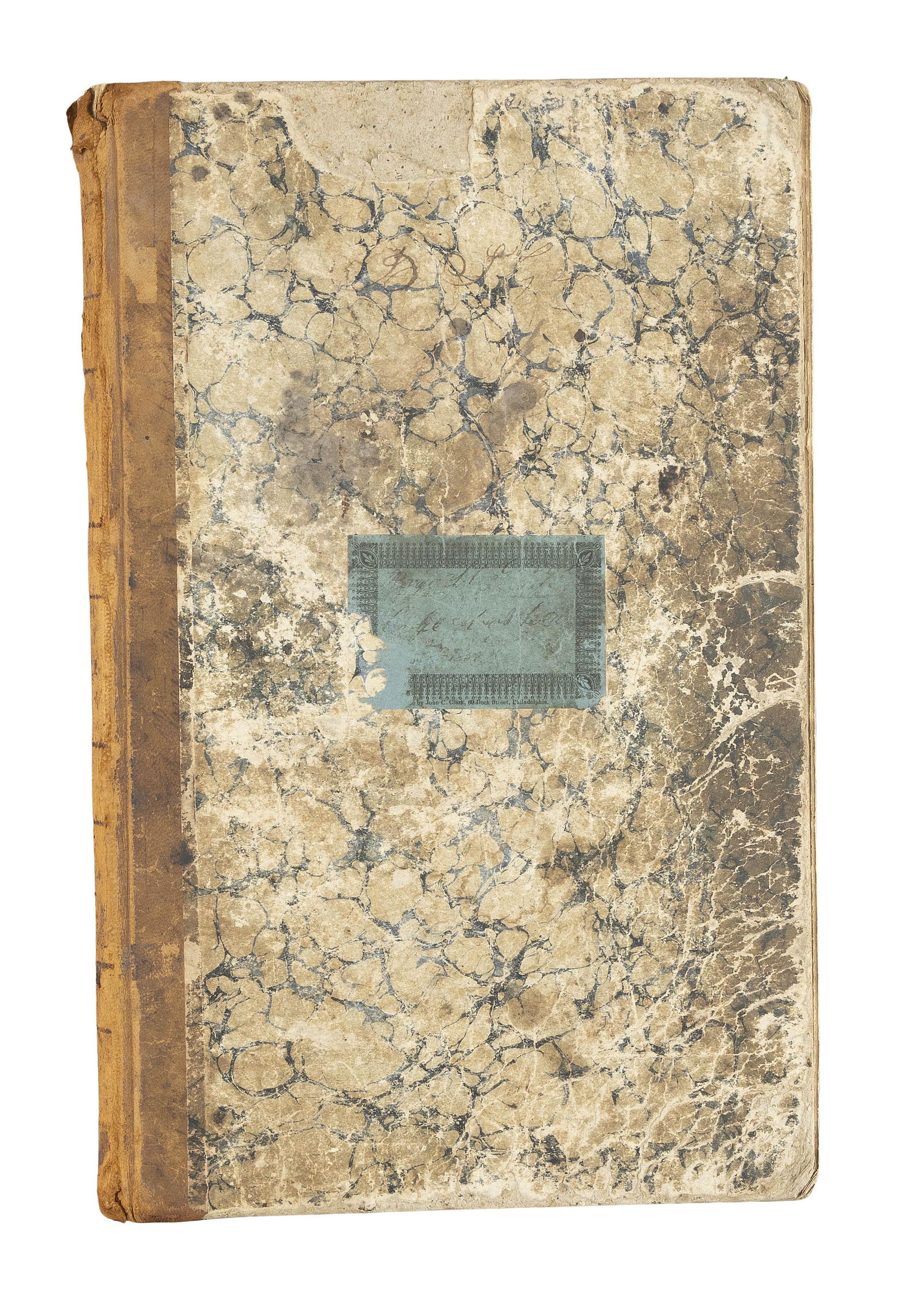 LOG BOOK FROM THE BRIG “ST GEORGE” OF THOMASTON, MAINE 15.5” x 10”. (1 of 3)