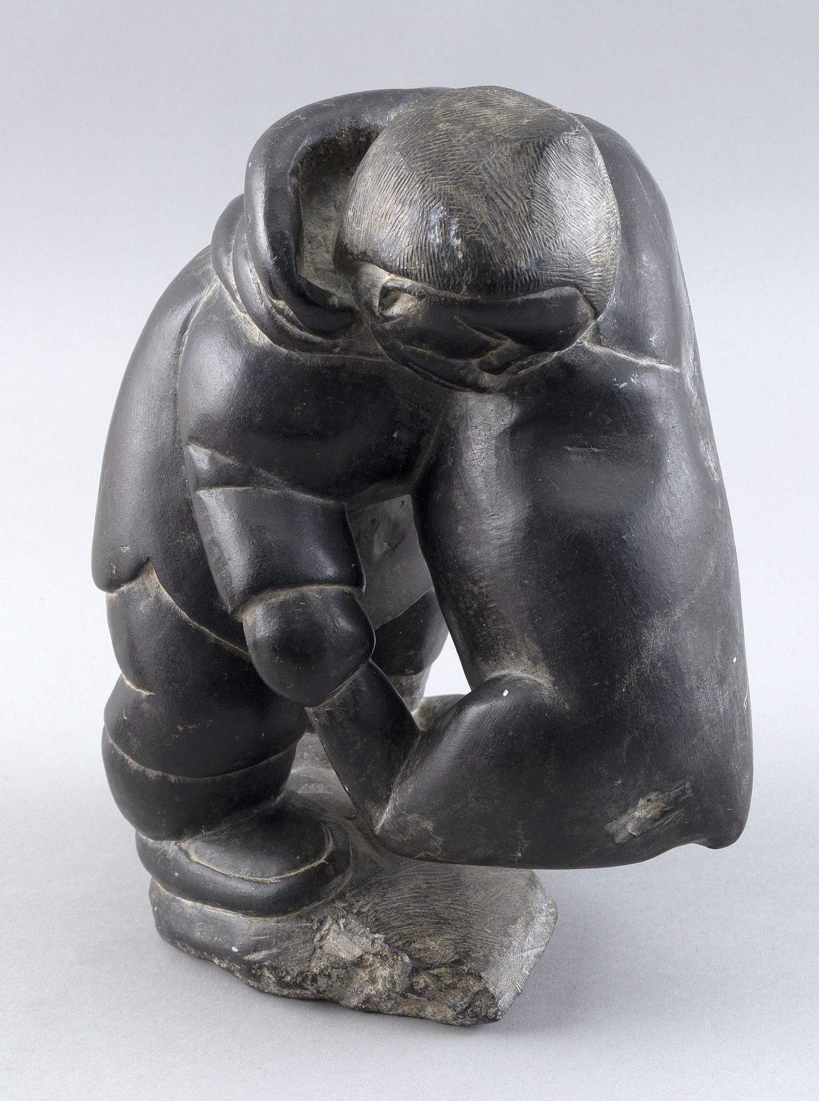 INUIT SOAPSTONE CARVING 20th Century Height 9”. (1 of 3)