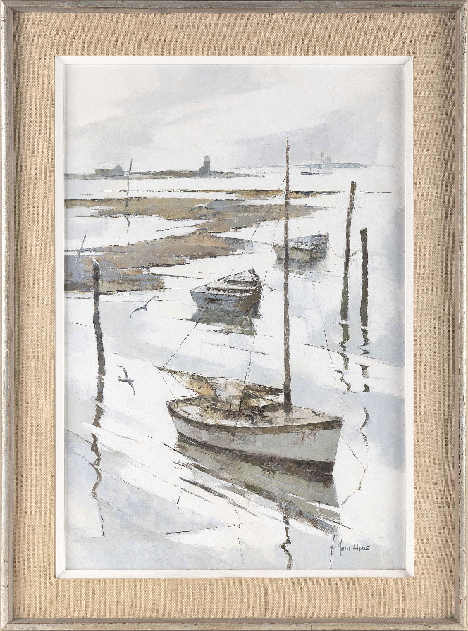 JOHN CUTHBERT HARE (Massachusetts/Florida, 1908-1978), “Nantucket Harbor”., Oil on (1 of 2)