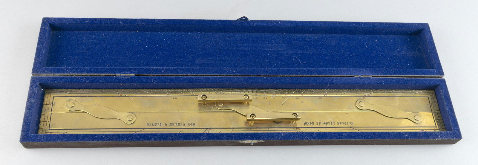 CASED PAIR OF BRASS PARALLELS Late 19th Century Case length 25.25". Width 4.25". (1 of 2)