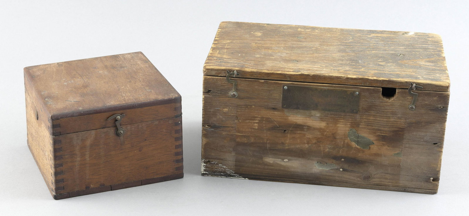 TWO CASED MARITIME INSTRUMENTS 19th Century Larger case 5" x 9.5".: TWO CASED MARITIME INSTRUMENTS 19th Century A boxed compass and a Walker's Excelsior Course Measure. Larger case 5" x 9.5".