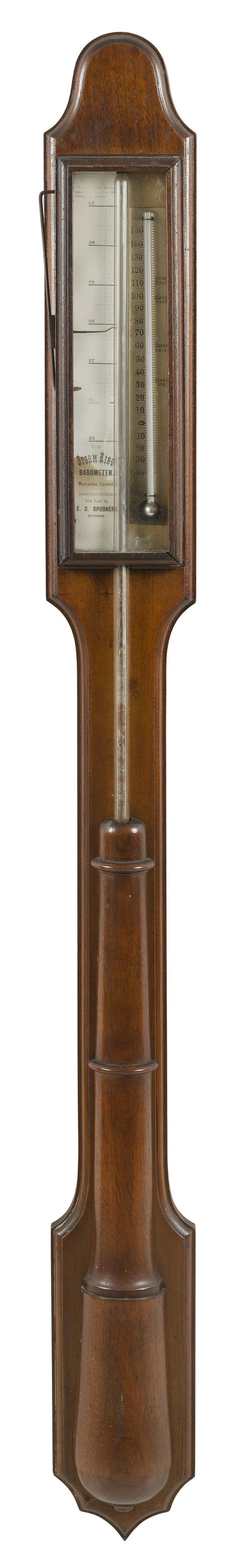 STORM KING TELESCOPE-CASE BAROMETER BY E.C. SPOONER Boston, Late 19th Century Height 41.75". (1 of 1)