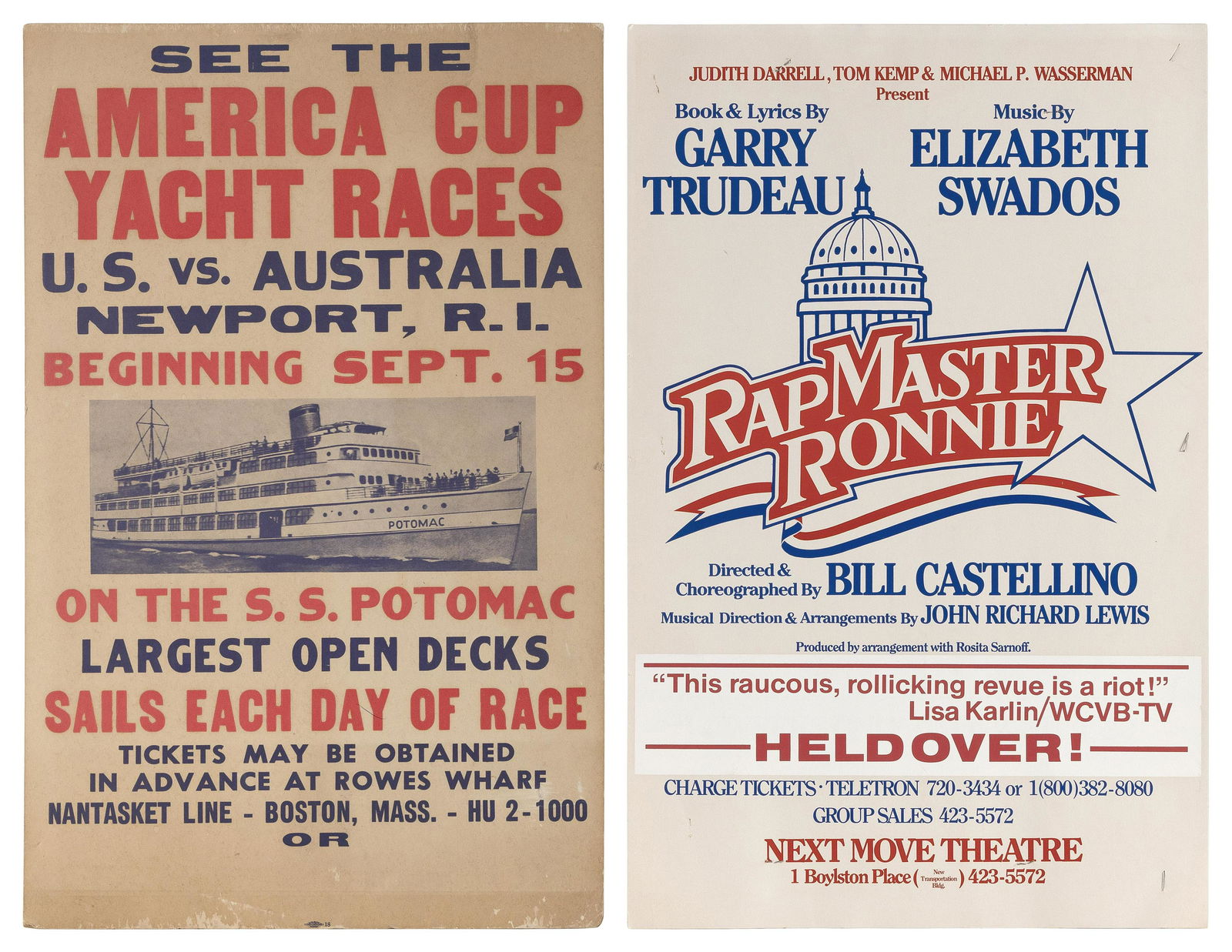 1962 AMERICA'S CUP BROADSIDE 22" x 14". Unframed. (1 of 1)