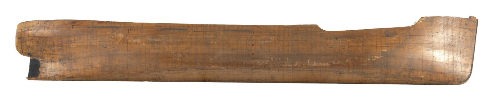 BUILDER’S HALF HULL MODEL OF A MOTOR VESSEL Early 20th Century 7” x 46”. (1 of 1)