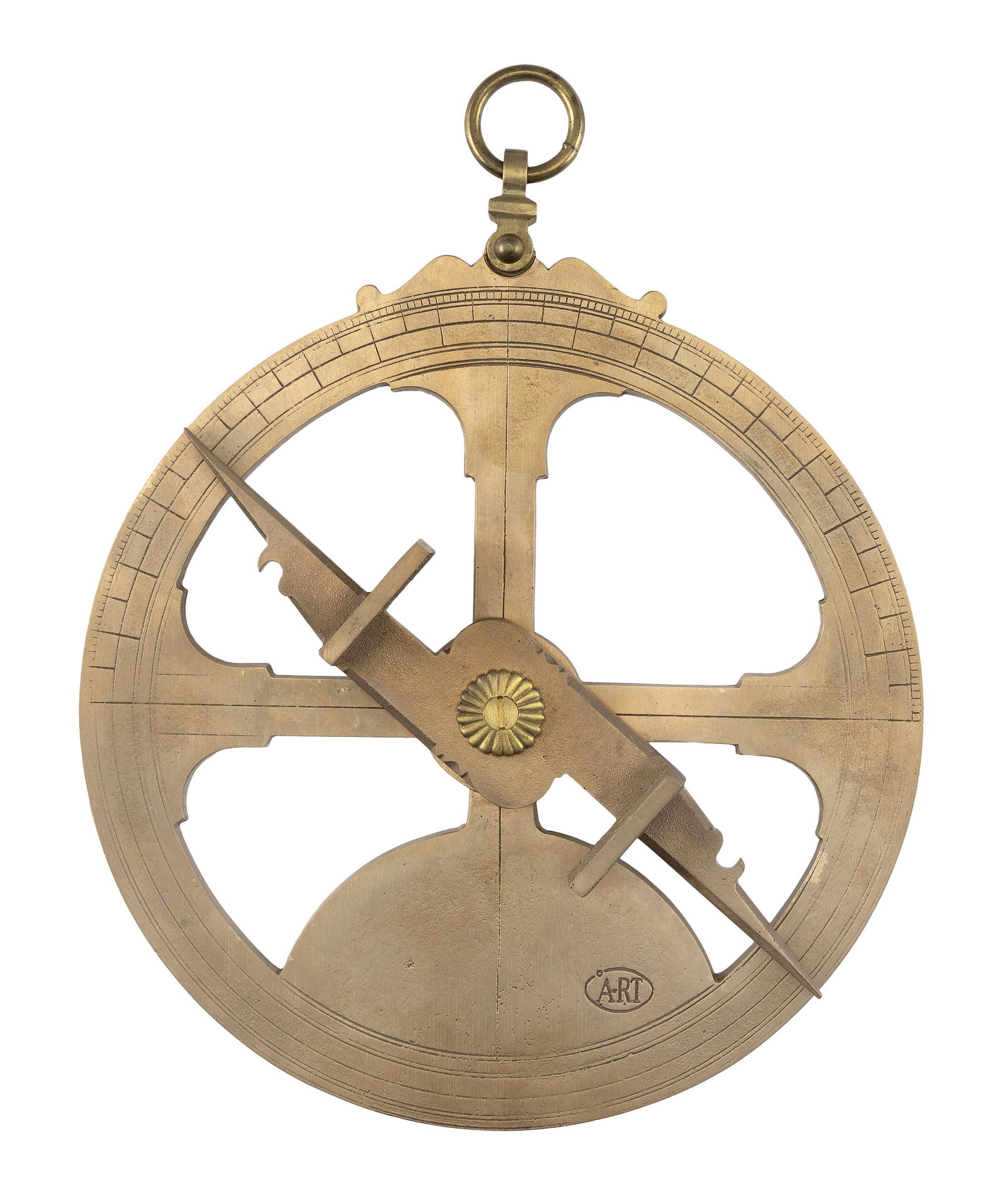 REPRODUCTION MARINER'S ASTROLABE BY PETER IFLAND Circa 2001 Diameter 8.5". Overall height 9.75". (1 of 1)