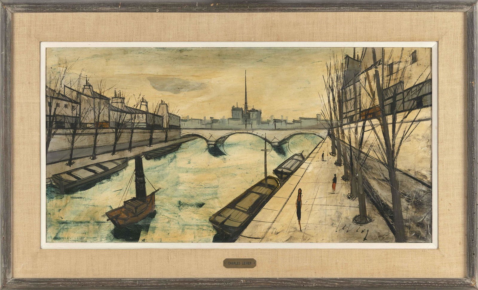 CHARLES LEVIER (New York/California/United Kingdom/France, 1920-2003), River Seine and the Eiffel (1 of 2)