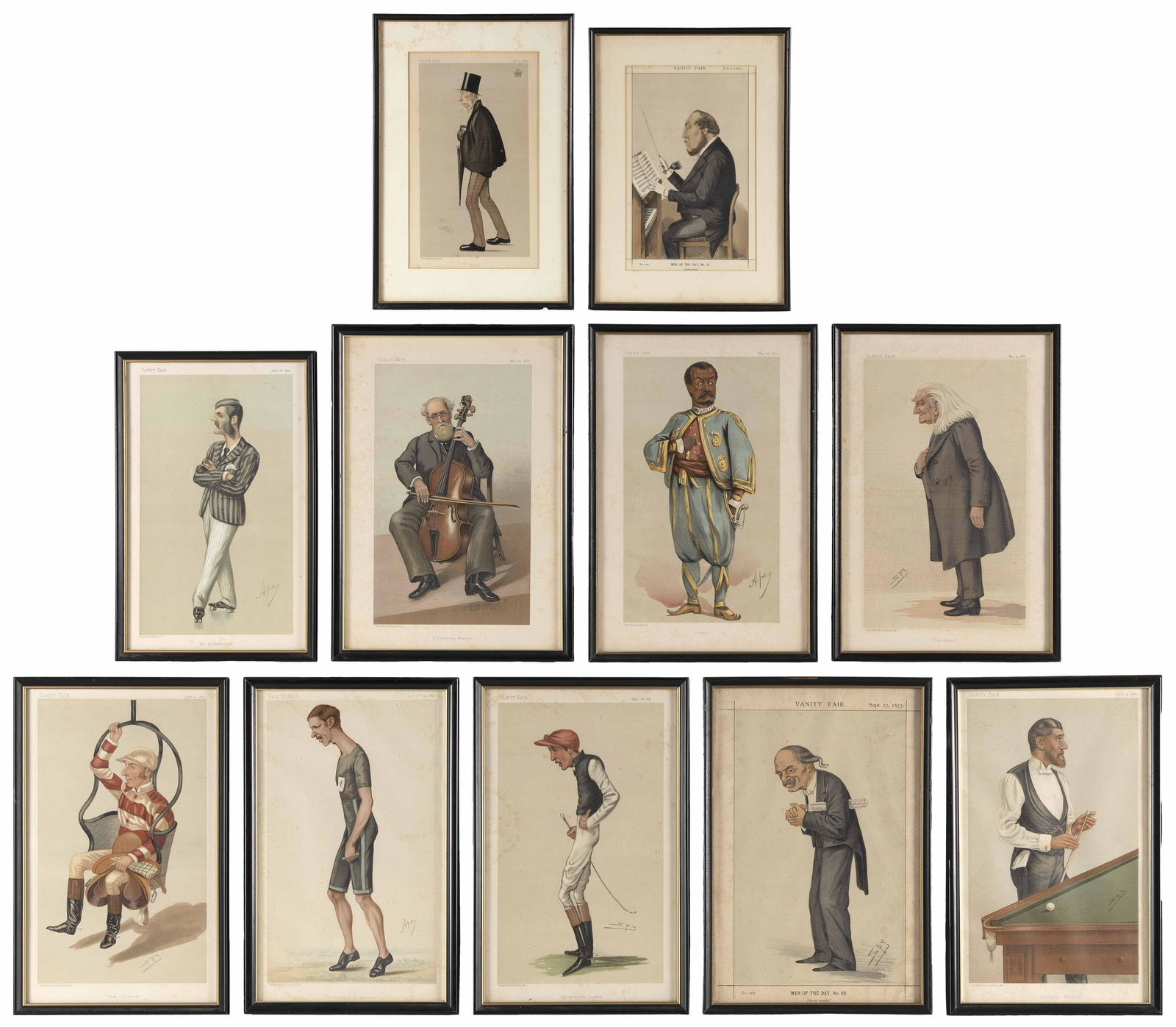 ELEVEN BRITISH VANITY FAIR “SPY” PRINTS Last Quarter of the 19th Century Color (1 of 7)