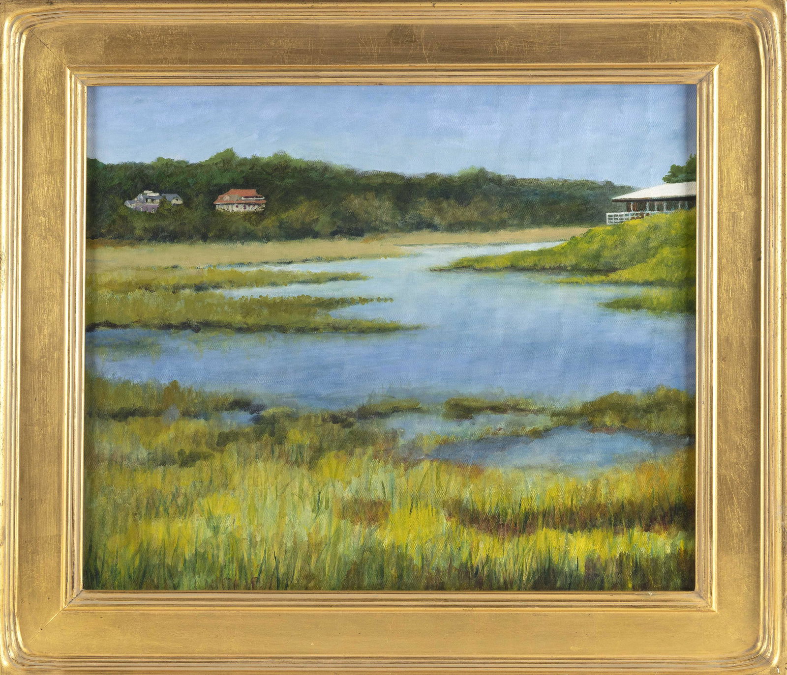 WILLIAM J. ADELMAN, JR. (Massachusetts, 1928-2014), Cape Cod salt marsh., Acrylic on canvas, (1 of 2)
