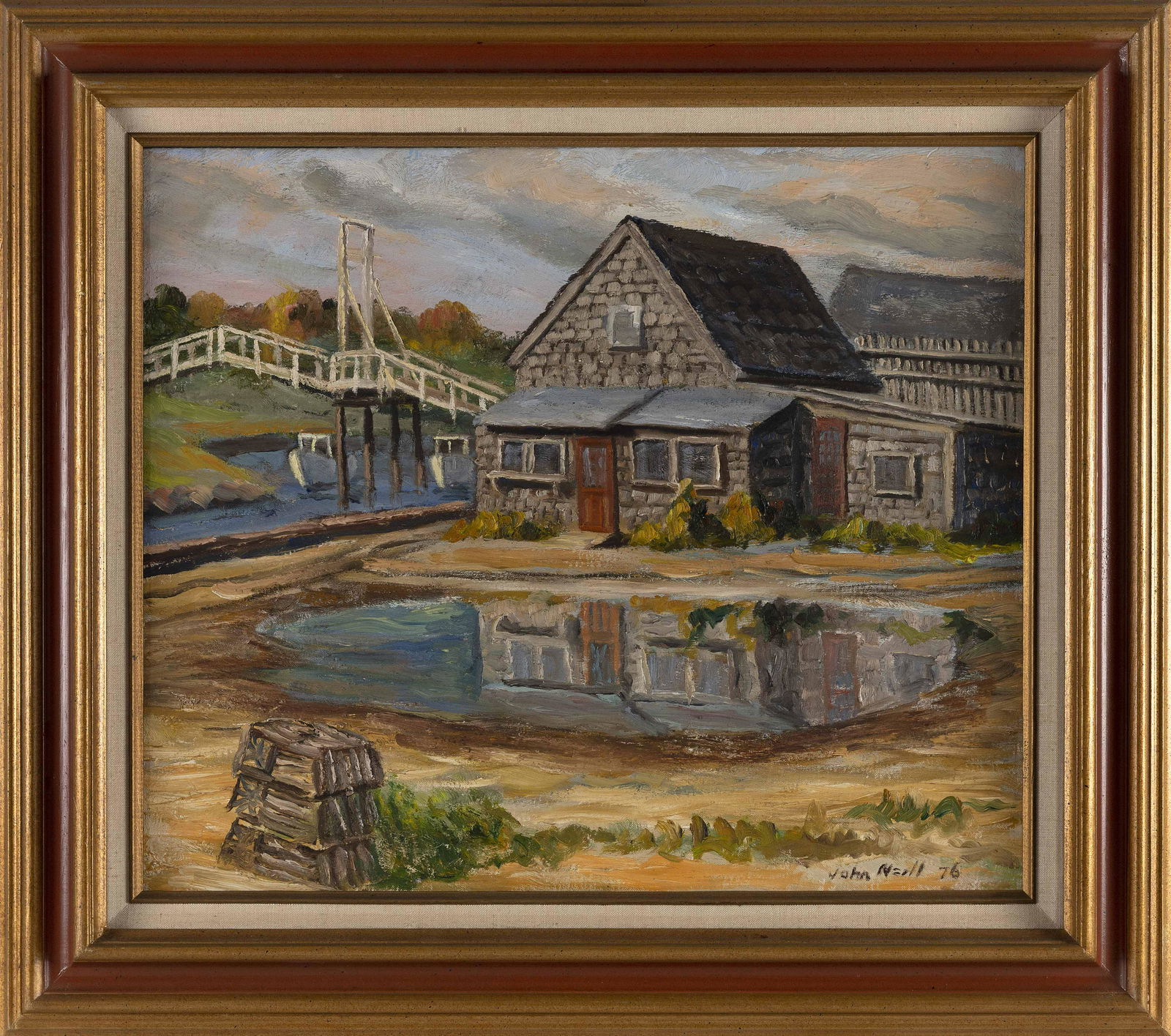 JOHN WARDE NEILL (Maine, 1925-1993), “Autumn”., Oil on canvas board, 20” x (1 of 2)