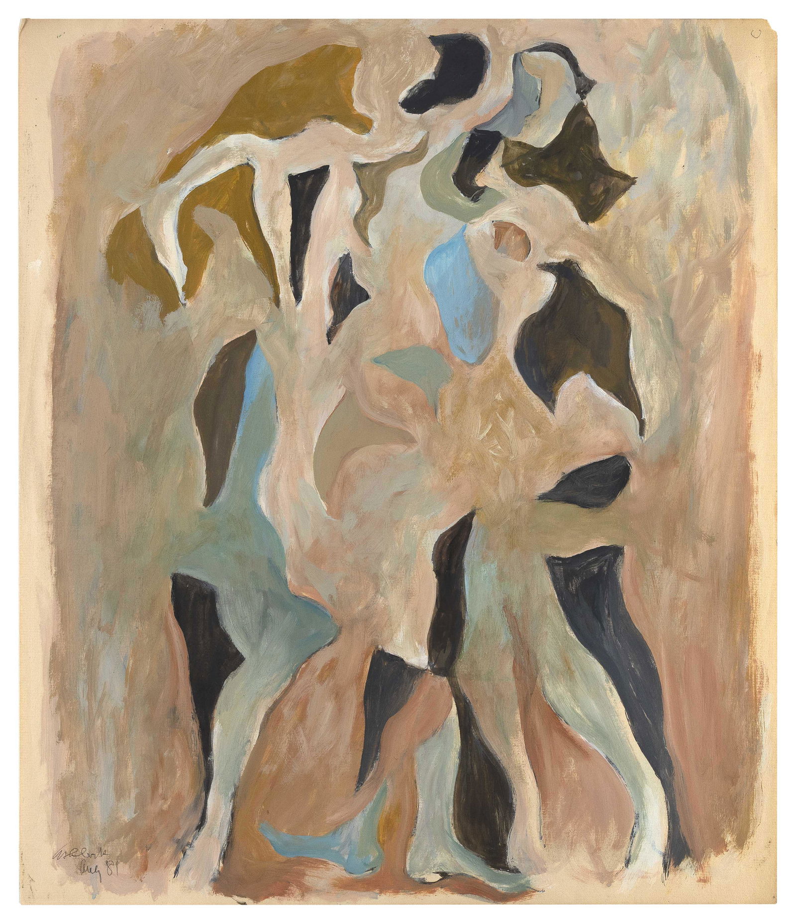 REX ASHLOCK (California/New York, 1918-1999), “Dance Motion”, 1981., Mixed media on (1 of 1)