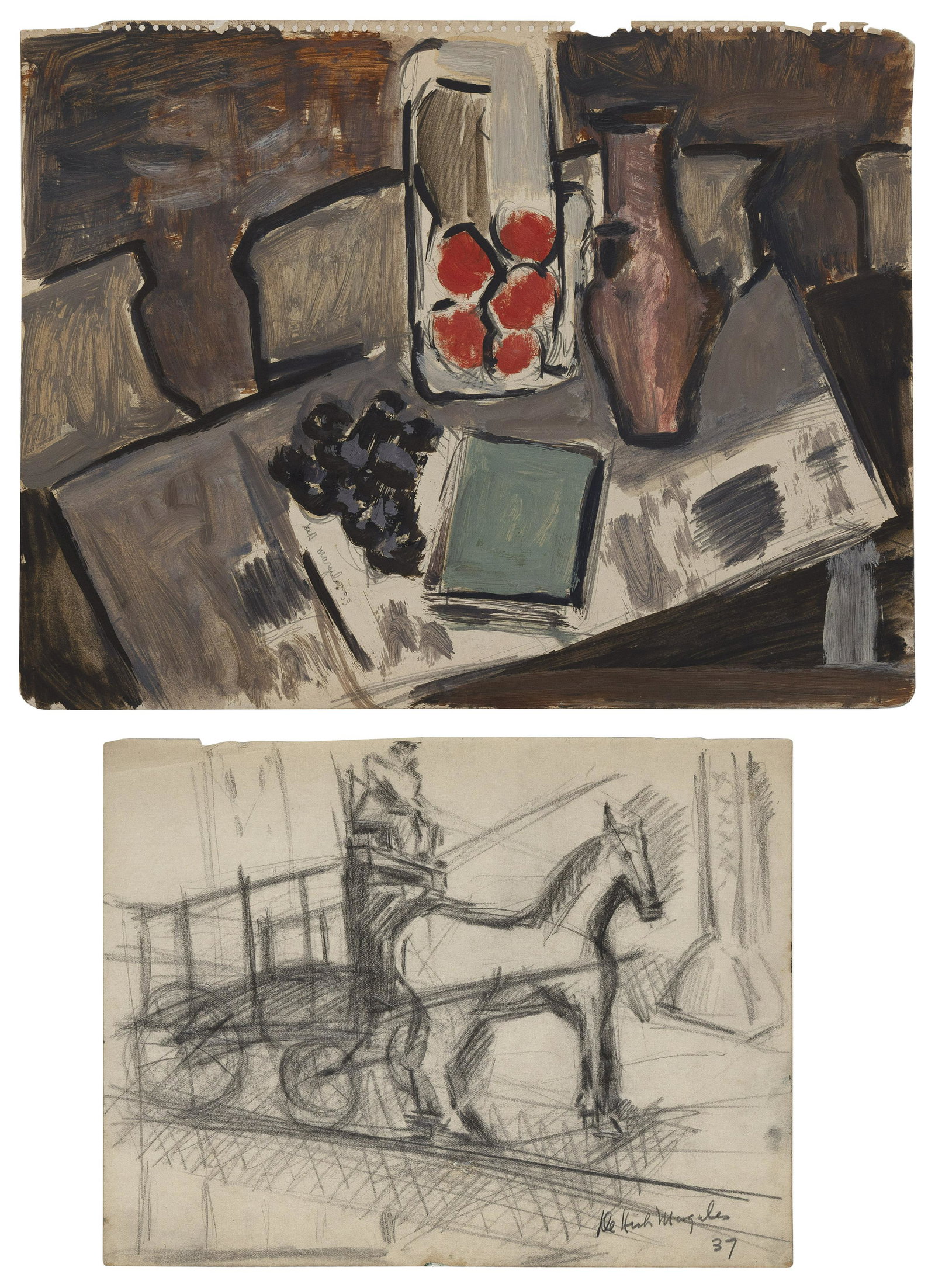 DE HIRSCH MARGULES (New York/Romania, 1869-1965), Two works on paper (1 of 1)