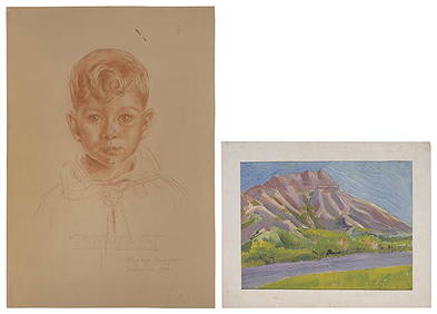 PHILIP SAWYER (Florida/Illinois/France, 1877-1949), Two original works:, Unframed. (1 of 1)