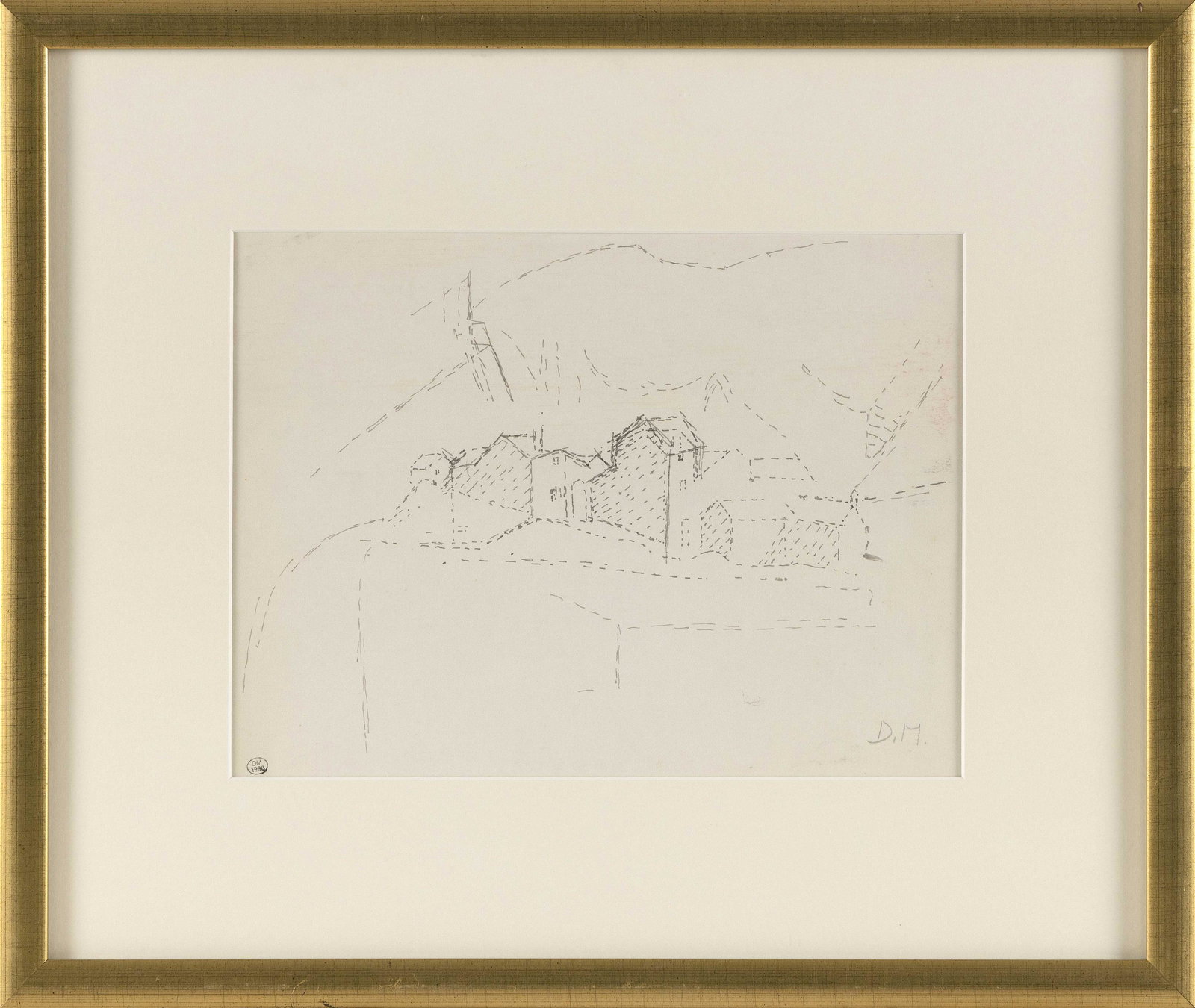 DORA MAAR (France, 1907-1997), Study of a village., Pencil on paper, 8.75” x 11.75” (1 of 2)