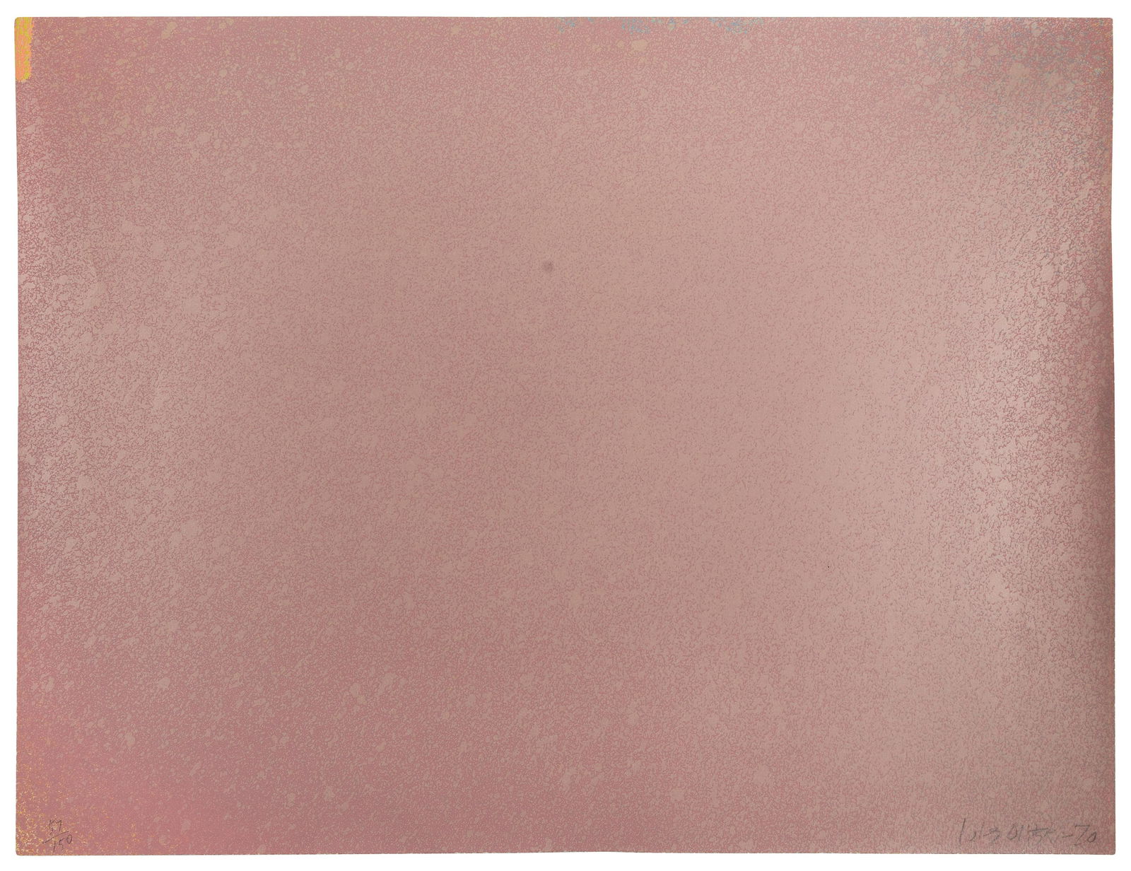 JULES OLITSKI (New York, 1922-2007), Pink-Gray, 1971., On J.B. Green wove paper, the full sheet (1 of 1)