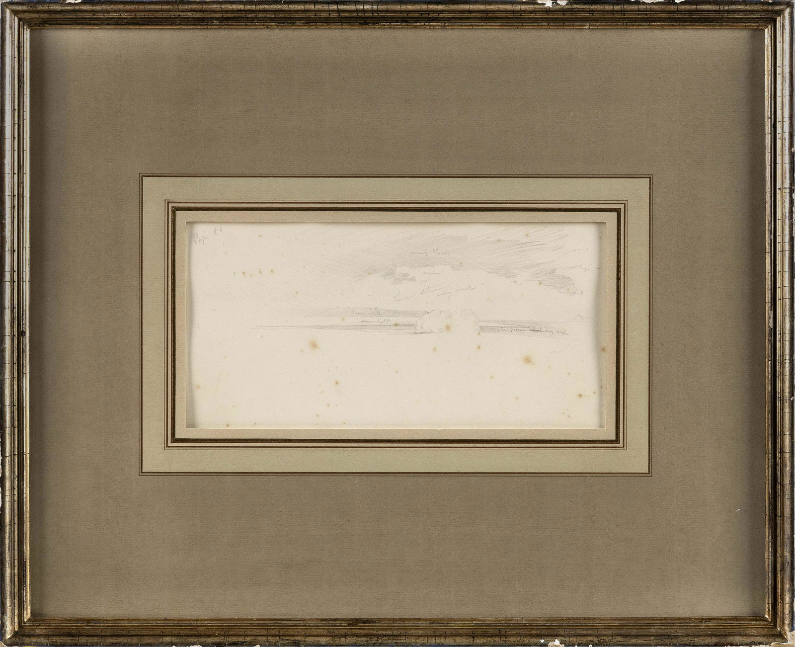 MARTIN JOHNSON HEADE   New York/California/Florida, 1819-1904  Sketch for Approaching Thunderstorm, (1 of 2)