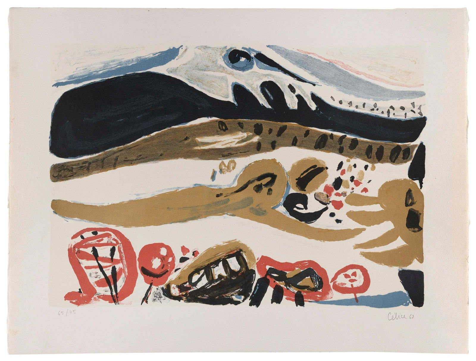 PIERRE CELICE   France, b. 1932  Paysage Blanc, 1968. Signed and numbered 65/75 in pencil lower (1 of 1)