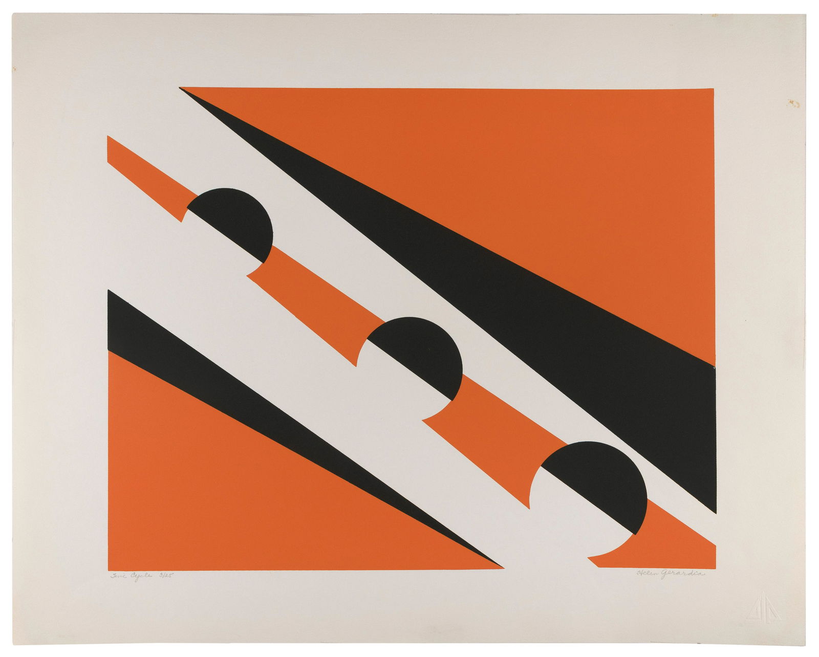 HELEN GERARDIA   New York/Russian Federation, 1903-1988  "Time Cycle". Signed, titled and (1 of 1)