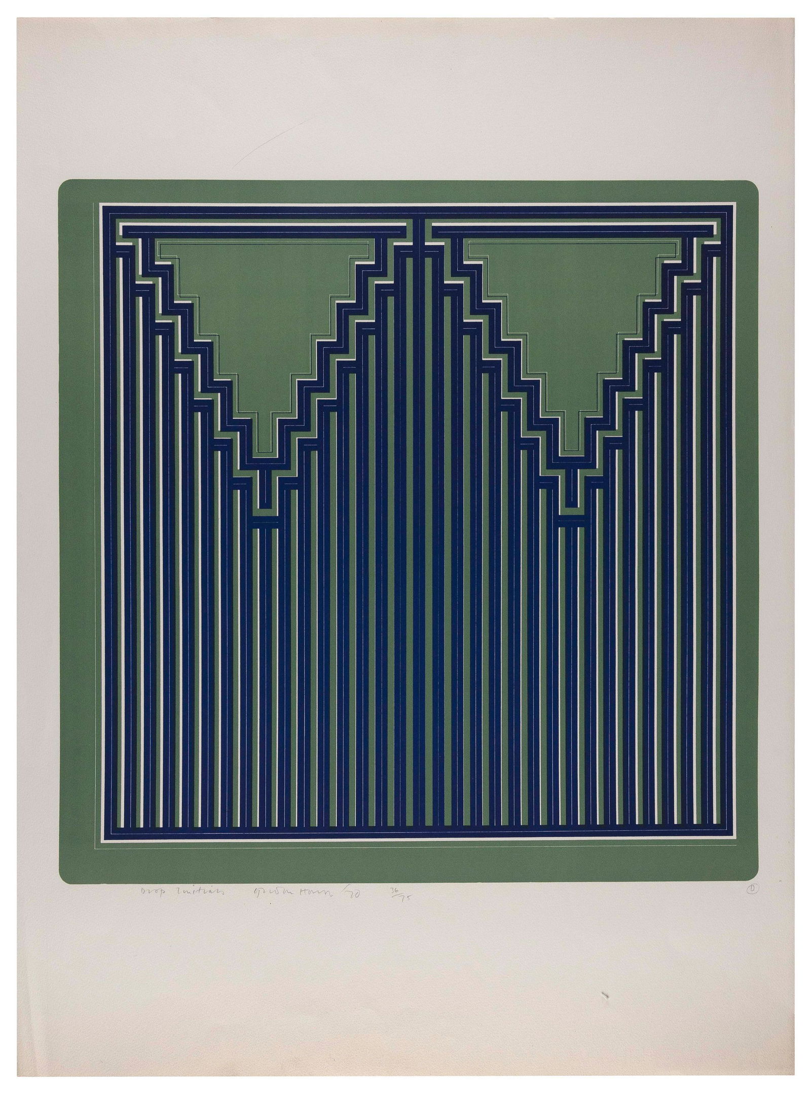 GORDON HOUSE   Britain, 1932-2004  "Drop Initials", 1970. Signed, dated, titled and (1 of 1)