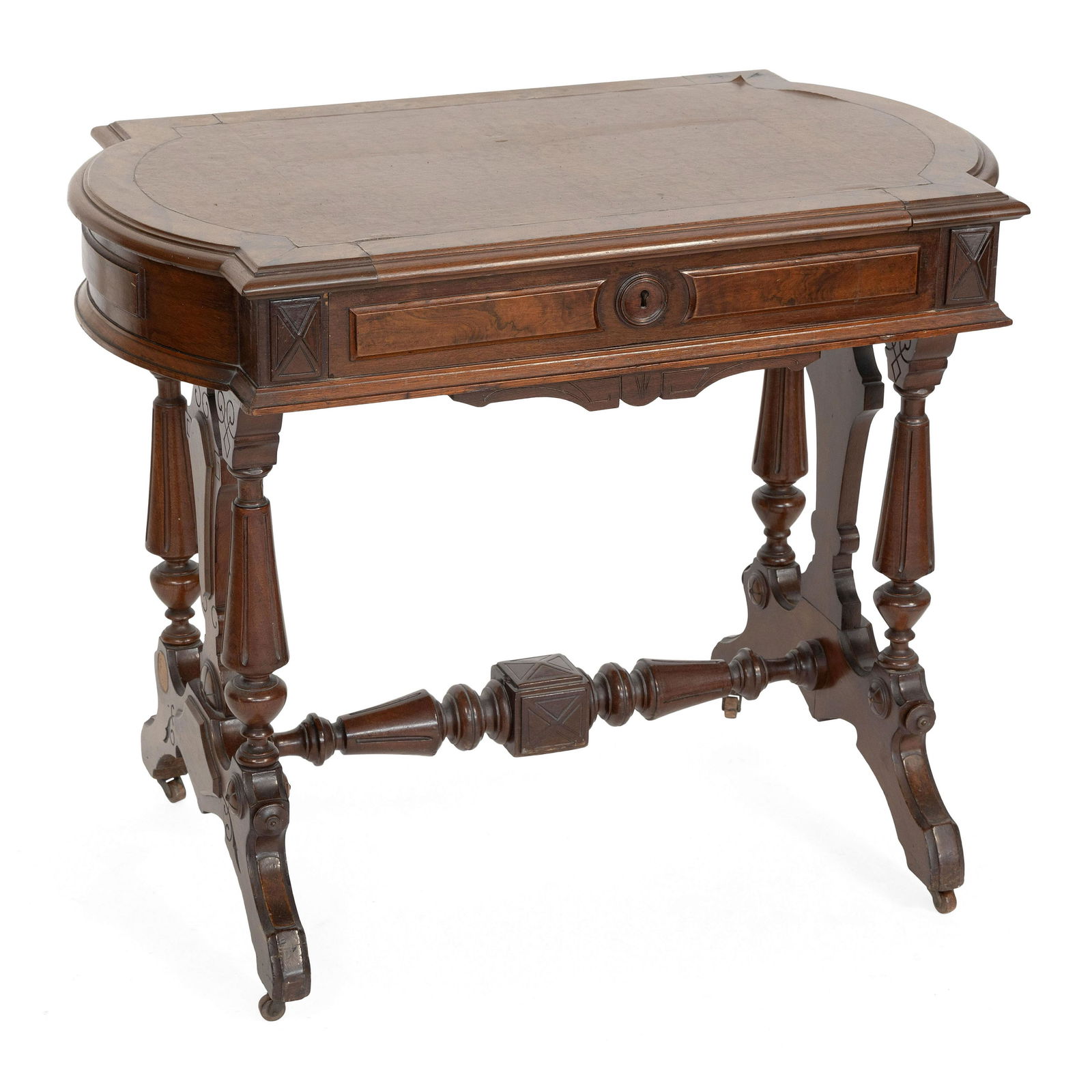 EASTLAKE VICTORIAN ONE-DRAWER TABLE Late 19th Century Height 30”. Width 36”. Depth (1 of 1)