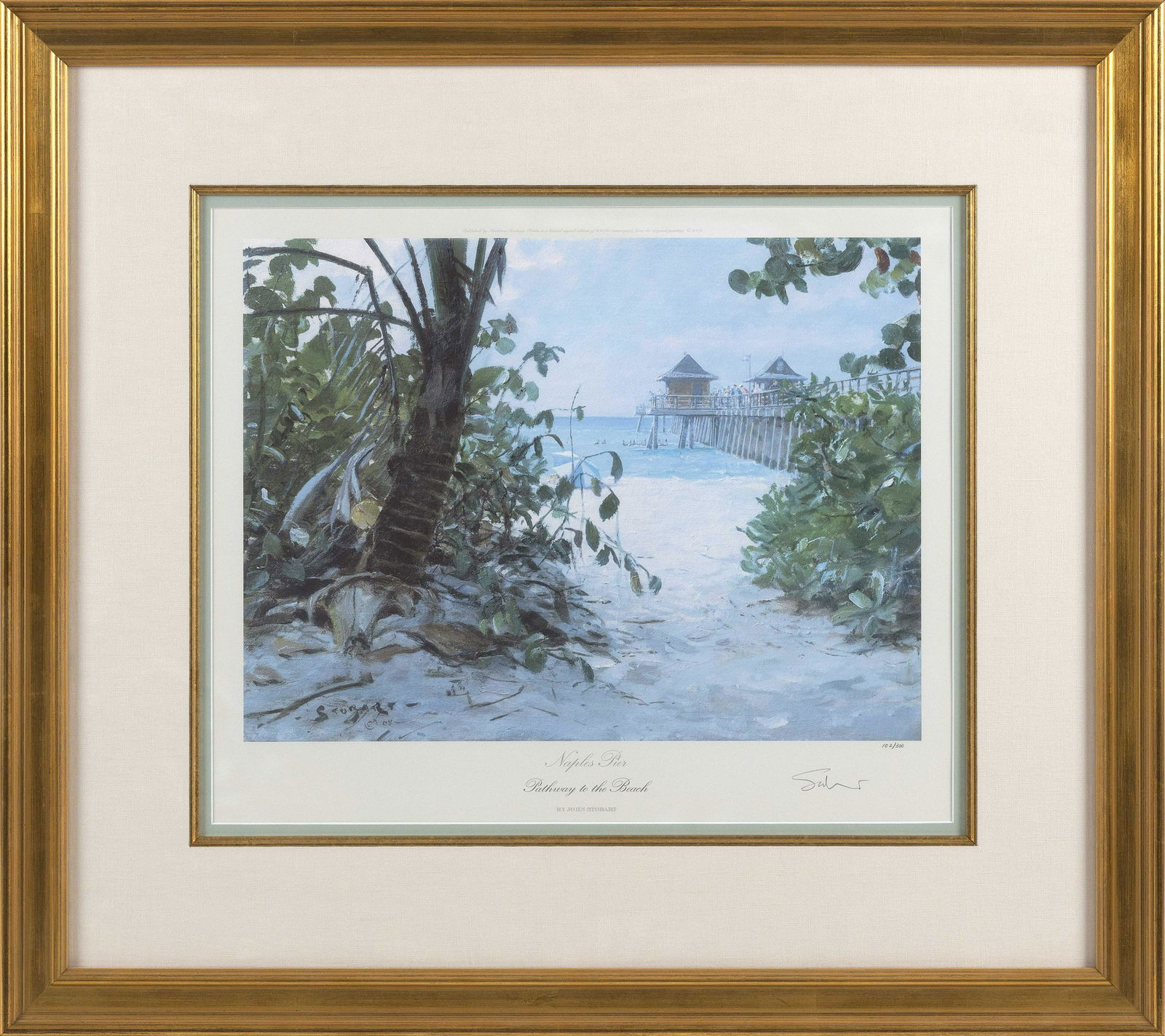 JOHN STOBART (Massachusetts/Florida, b. 1929), “Pathway to the Beach”., Print, (1 of 2)