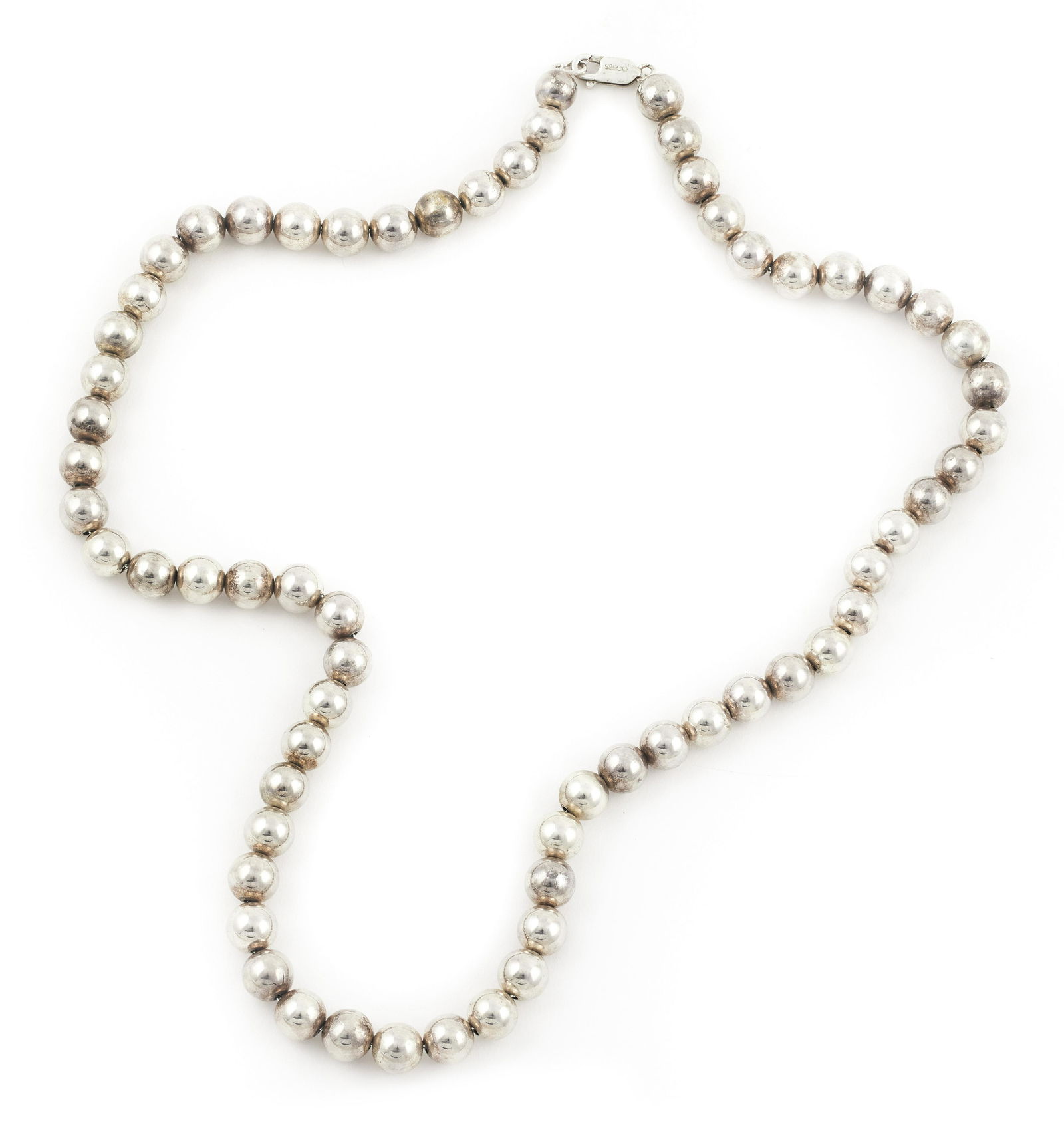 STERLING SILVER BEAD NECKLACE Approx. 34.95 total dwt. (1 of 1)