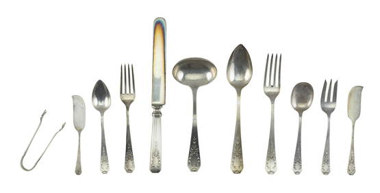 WHITING “MADAME JUMEL” STERLING SILVER FLATWARE SET Early 20th Century Approx. 87.2 troy (1 of 1)