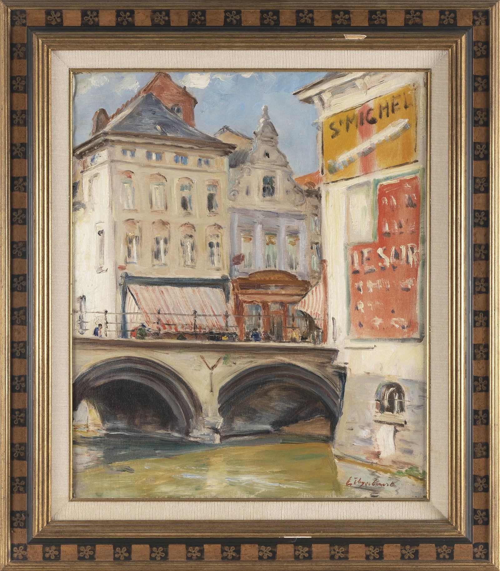 EMILE THYSEBAERT (Belgium, 1873-1963), Parisian scene., Oil on canvas, 24” x 20”. Framed: EMILE THYSEBAERT Belgium, 1873-1963 Parisian scene. Signed lower right “E. Thysebaert”. Oil on canvas, 24” x 20”. Framed 31.5” x 27.5”.