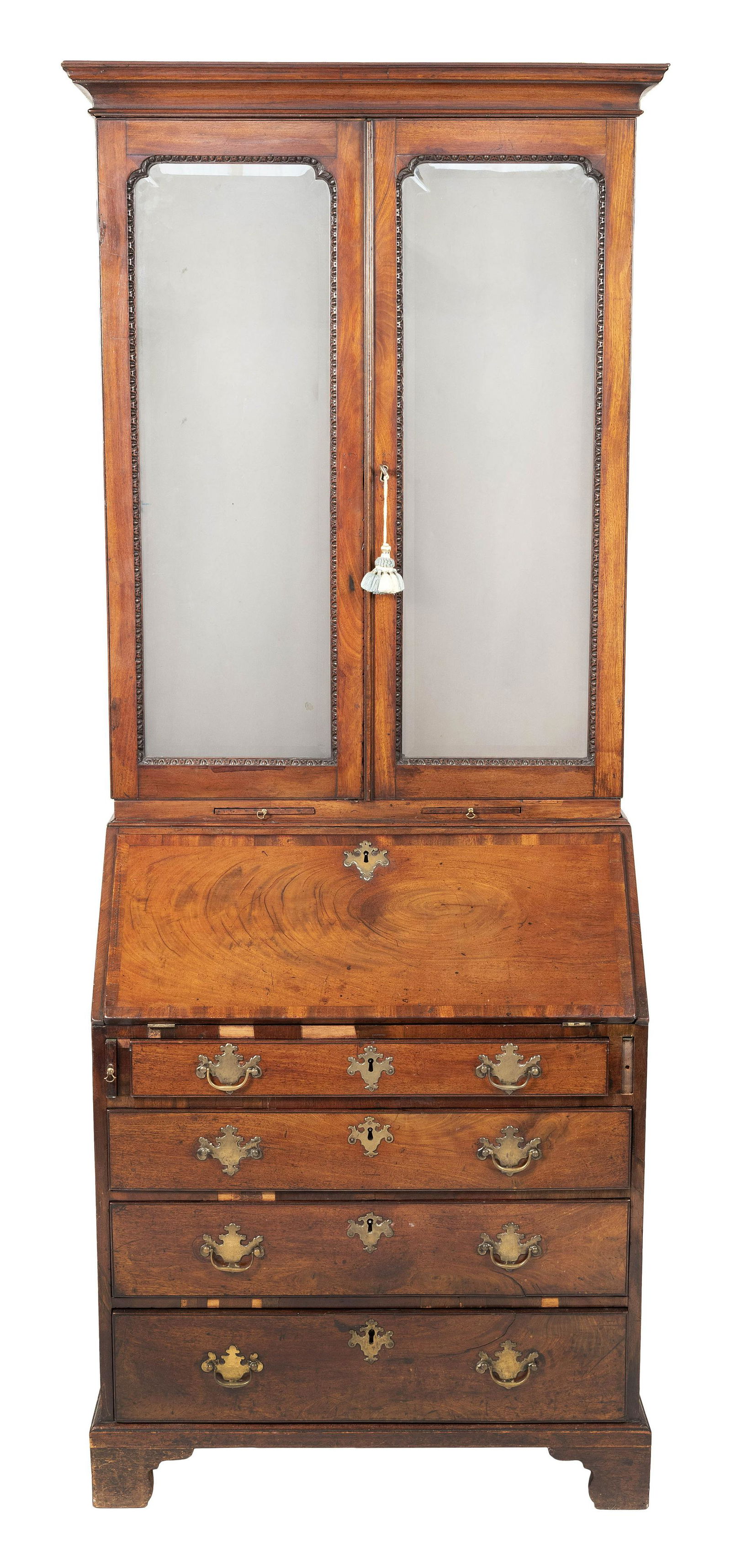 TWO-PART GEORGIAN SECRETARY 18th Century Height 83.5”. Width 32”. Depth 20”. (1 of 1)