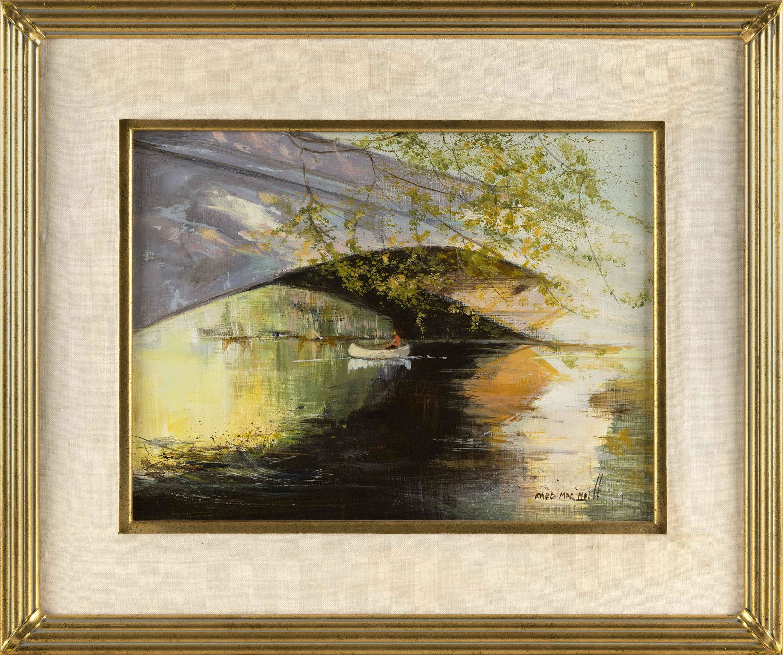 FRED MACNEILL (Massachusetts, 20th/21st Century), “South Bridge, Concord, MA”., Oil on (1 of 2)