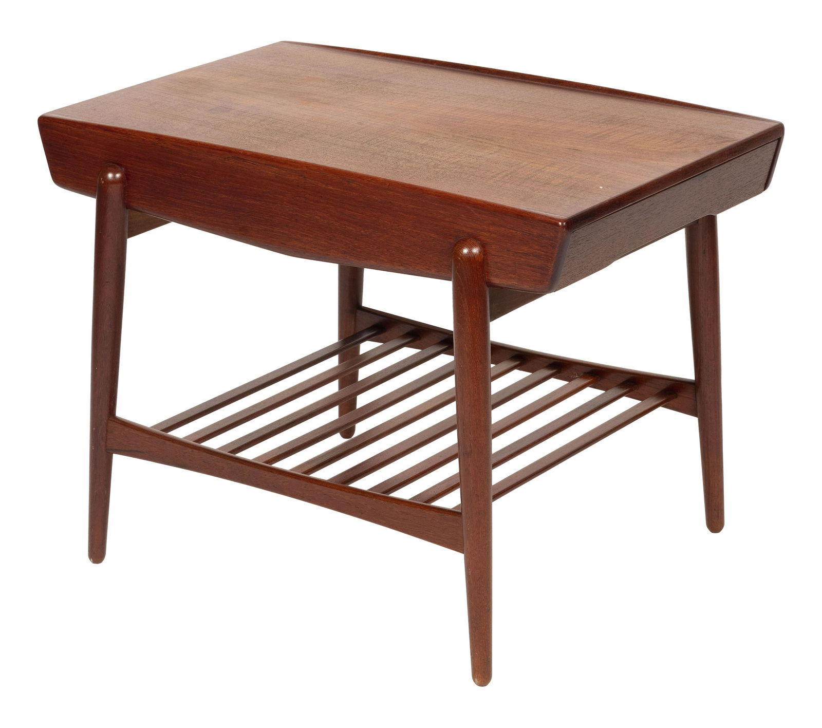 DANISH MODERN TEAK TABLE Mid-20th Century Height 22”. Width 29.5”. Depth 18.75”. (1 of 3)