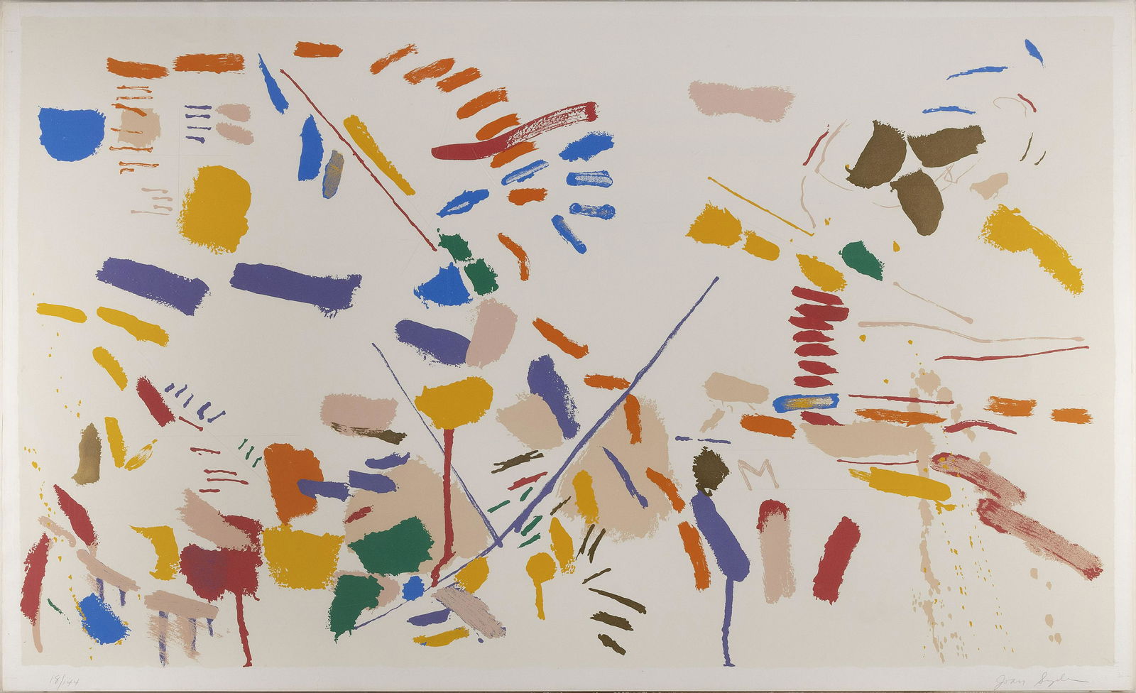 JOAN SNYDER (New York/New Jersey, b. 1940), "Screams/Whispers 1972"., Lithograph on paper, 38" x (1 of 2)